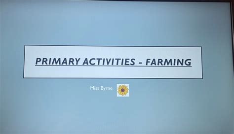 Primary Economic Activities - Farming - Student revision sheet | Lesson ...