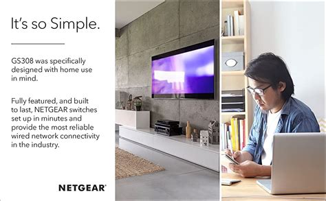 NETGEAR GS308 8-Port Gigabit Ethernet Network Switch, Hub, Internet ...