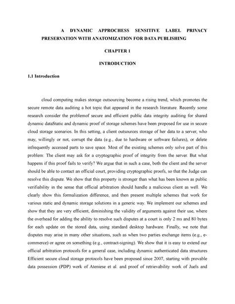 Sensitive Label Privacy Preservation with - A DYNAMIC APPROCHESS ...