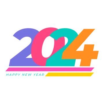 2024 Stylish New Year Event Logo With Colorful Gradient Design Vector ...