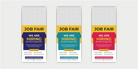 we are hiring for job vacancy post banners or job fair dl flyers, rack ...