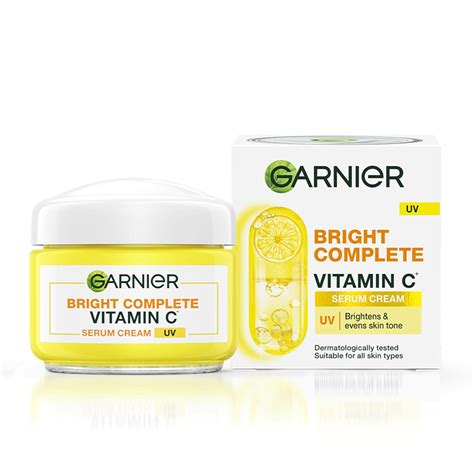 Garnier Skin Naturals Bright Complete Vitamin C Serum UV Cream, Vitamin ...