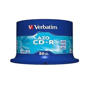 Verbatim 43343 Premium AZO CD-R 700MB 80 Minute 52x Recordable Blank ...