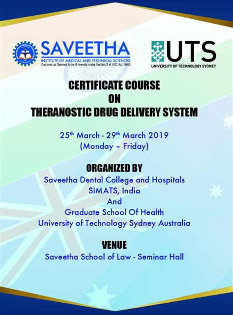 Certificate Course on Theranostic Drug Delivery System | 25-29 March 2019