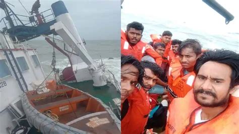 കടലില്‍ കുടുങ്ങി ടഗ്ഗ് ബോട്ട് ജീവനക്കാര്‍; രക്ഷാപ്രവര്‍ത്തനം തുടരുന്നു