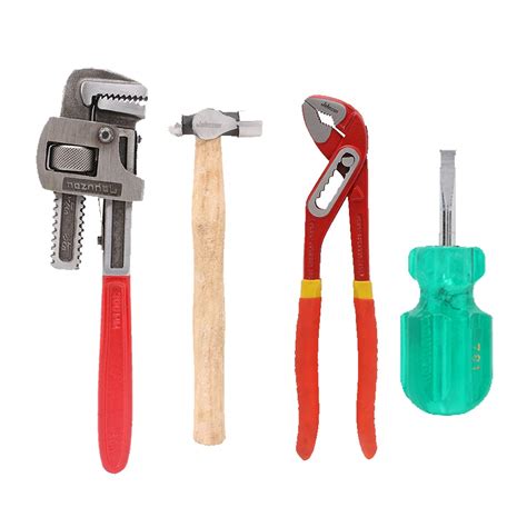Suzec Johnson Plumber Tool Kit Pipe Wrench (300mm) & Ball Pein Hammer ...