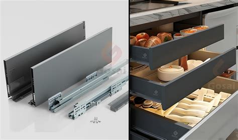 Gosai Tandem Drawer for Modular Kitchen – Soft Close, Heavy Duty Metal ...