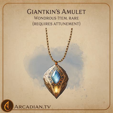 Giantkin’s Amulet – new DnD magic item - Arcadian Media