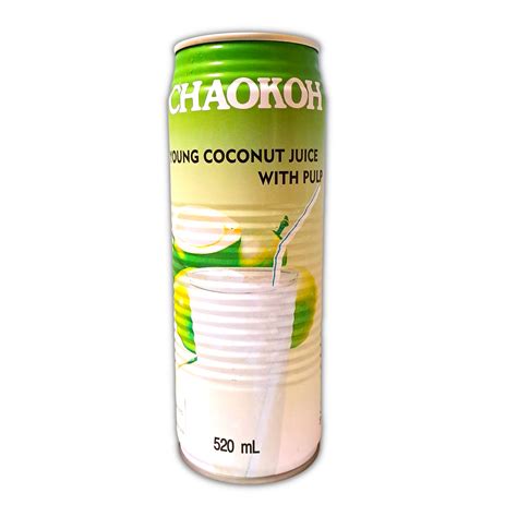 (THAILAND) CHAOKOH – Young Coconut Juice with Pulp 520ml - Asia Grocery ...