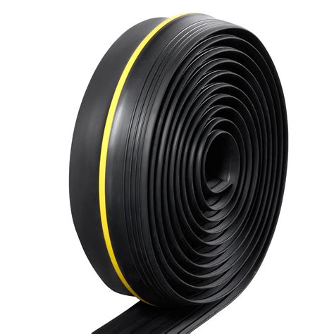 VEVOR Garage Door Threshold Seal Strip - 20 ft, Black PVC