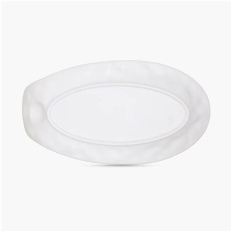 Buy Silvano Selik White Melamine Solid Thumb Platter - 25.9cm from Home ...