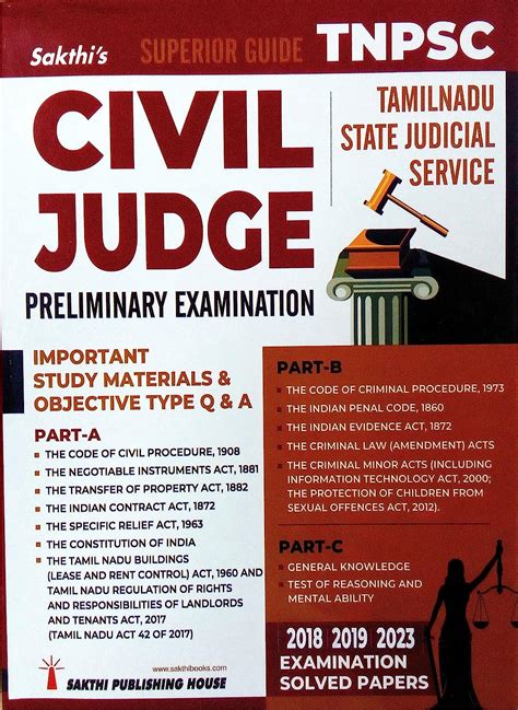 TNPSC Exam - CIVIL JUDGE PRELIMINARY EXAMINATION - Important Study ...