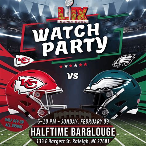 Super Bowl LIX Watch Party at Halftime Bar Lounge (ALL DRINKS HALF OFF ...
