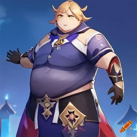 Concept art of a unique and curvy Genshin Impact character on Craiyon