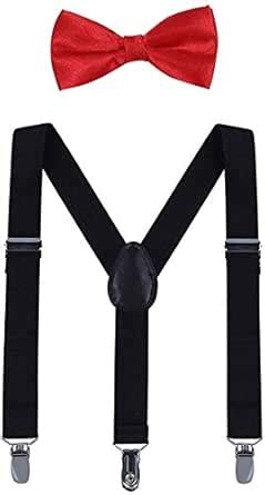 Buy magicX Suspender with Pre-Tied Bow Tie for Kids- Adjustable,Y Back ...
