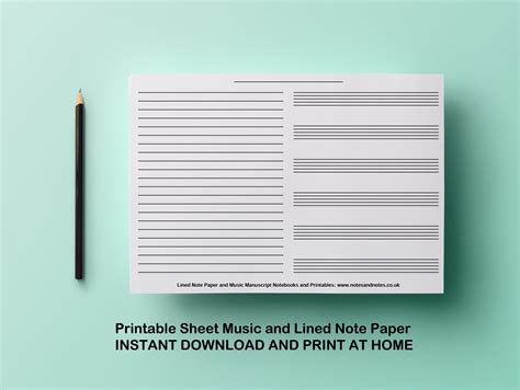 Blank Sheet Music (Free Printable Staff Paper) – Free Printables ...