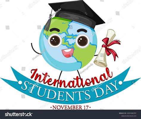 International Student Day Banner Design Illustration Stock Vector ...