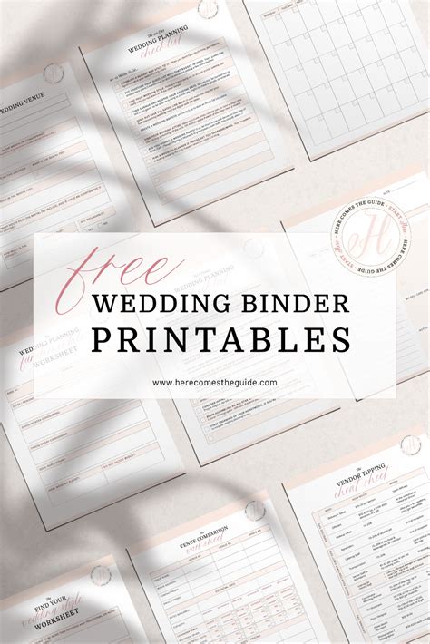 Free Wedding Printables | Wedding Binder Printable PDFs