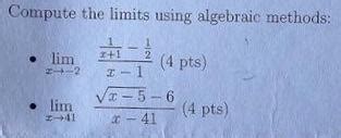 Limits Algebraic Method 的图像结果