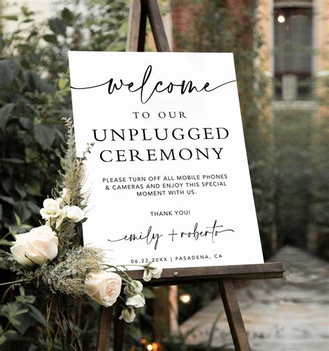 Unplugged Wedding Sign, Wedding Ceremony Signs, Our Wedding, Dream ...
