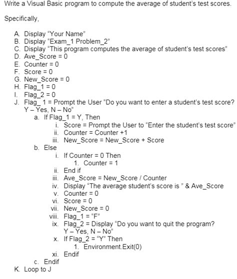 Test Score Average Visual Basic 的图像结果