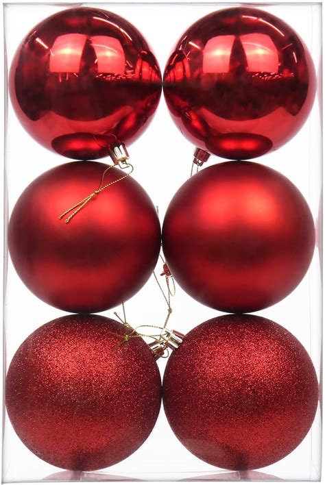 Buy 5 CM 6 Piece Christmas Balls Baubles Ornaments, Shatterproof Shiny ...