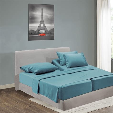 Split King Size Sheet Set, Luxury Bed Sheets, Extra Soft, Deep Pockets ...