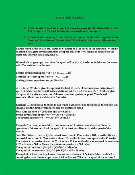 Boats and Stream Concepts: Essential Notes for CMA101 - Studocu