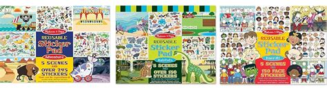 Melissa & Doug Reusable Sticker Pad: Habitats - 150+ Reusable Stickers ...