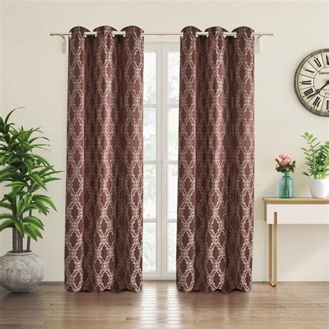 Buy Jade Ilma Set of 2 Jacquard Light Filtering Door Curtains from Home ...