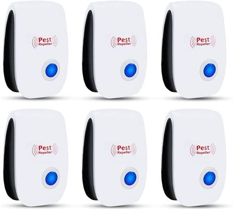 6 Pack Ultrasonic Pest Repeller, Electronic Plug in Sonic Repellent ...