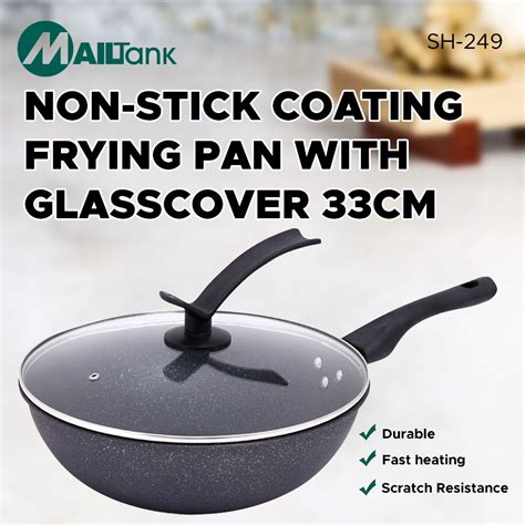 MAILTANK Non Stick Pan Wok Frying Pan Weight 33CM/28CM/24CM Cooking Pan ...