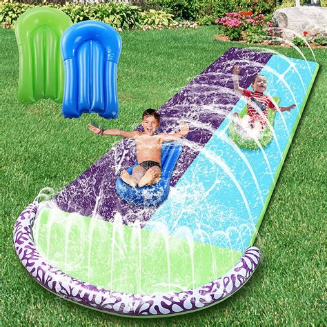 Intera Water Slip and Slide for Kid Adults Backyards - 15.7FT Garden ...