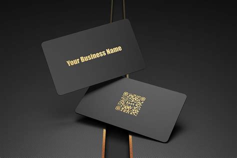 (Pack of 5) NFC Business Card | Black Color | Custom Text (Brand name ...