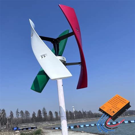 Vertical Wind Turbine,Home Use Wind Turbines,3 Blades with MPPT Charge Controller,300w,12v ...