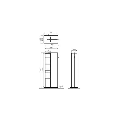 BIM objects - Free download! Open Unit - 70cm - Swivel Cabinet ...
