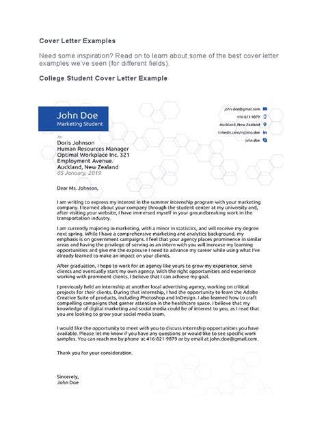 Cover Letter Examples PDF 的图像结果