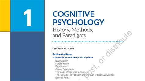 Cognitive Psychology (PSY 101): History, Methods, and Paradigms ...