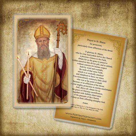 St. Blaise (blase) Holy Card/ Prayer Card - Etsy