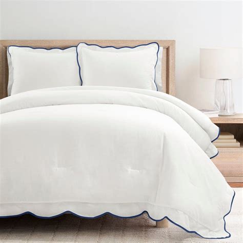 Coastal Chic Scalloped Edge 3 Piece Comforter Set | Lush Decor | www ...