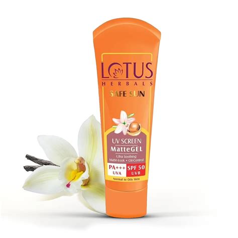 Lotus Herbals Sunscreen for Women & Men | Safe Sun UV Screen Matte Gel ...
