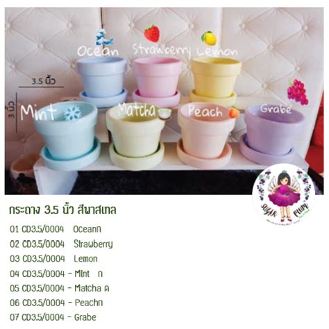 กระถางดินเผา 3.5นิ้ว สีพาสเทล พร้อมถาดรอง สี Matcha | LINE SHOPPING