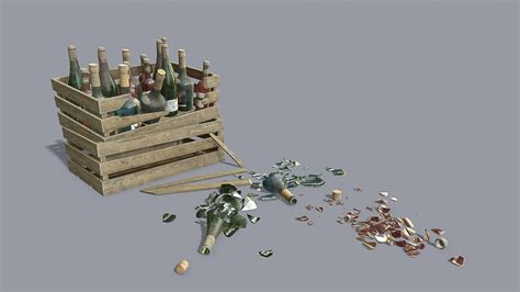 3D Wooden Alcohol box PBR Game Ready - TurboSquid 1758490