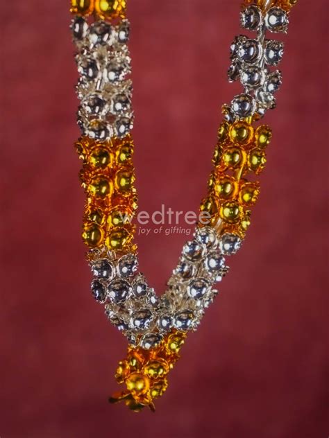 German Silver Gold and Silver Malai - WL0620 – Wedtree