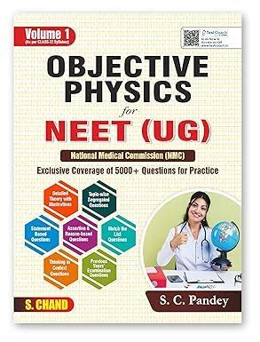 S. CHAND OBJECTIVE PHYSICS FOR NEET (UG) VOL 1 | BY S. C. PANDEY : S. C ...