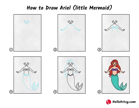 Image result for Step by Step Drawing Ariel
