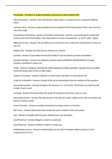 Image result for Precalculus Functions Examples