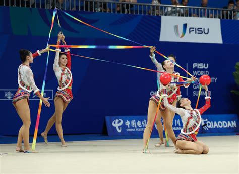 Photos : (Universiade de Chengdu) Compétitions de gymnastique rythmique ...