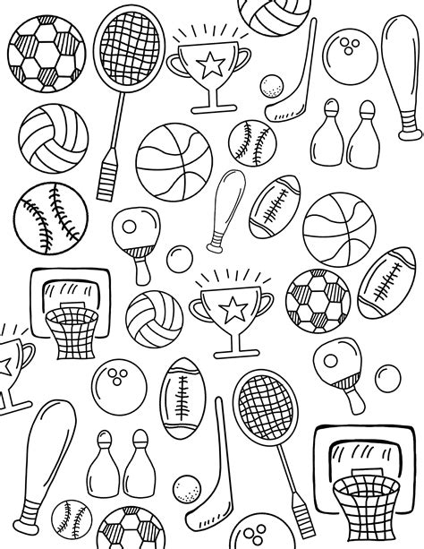 Free Sports Coloring Pages Printable