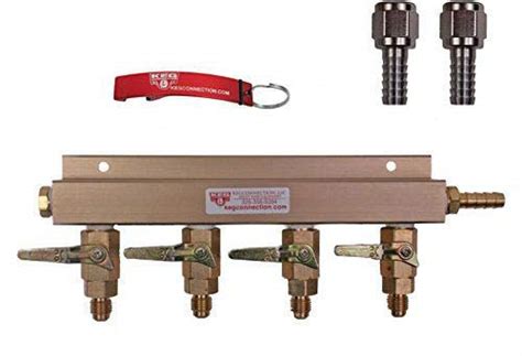 Buy 4 Way CO2 Manifold with Integrated Check Valves and MFL Fittings ...